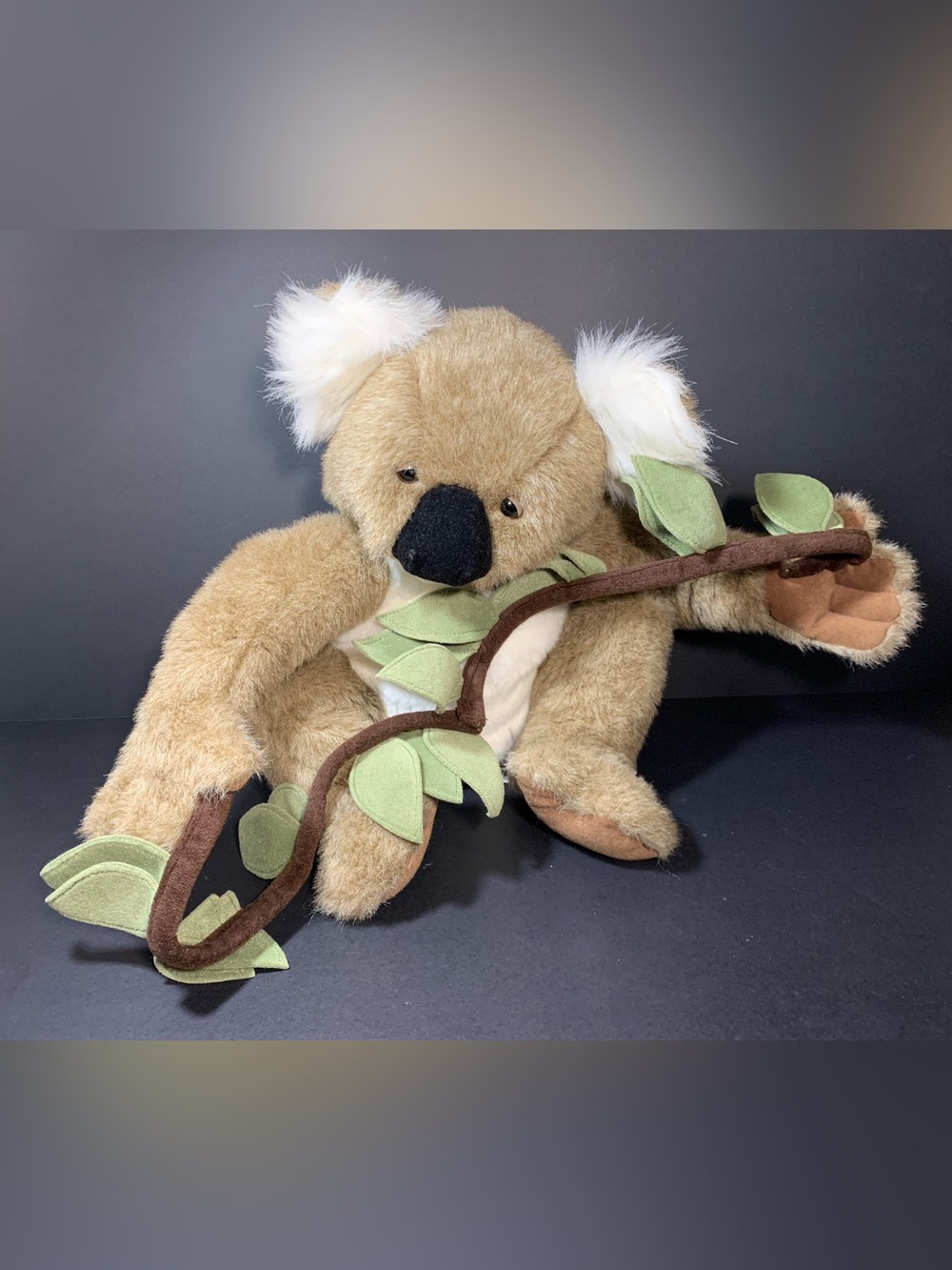 Folkmanis FolkTails Koala with Green Vine 16" Plush Hand Puppet Plush Brown